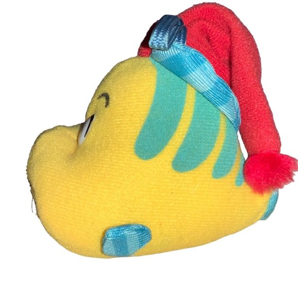 VINTAGE McDonalds Holiday 1989 Flounder Little Mermaid Plush Christmas Ornament - Picture 5 of 10